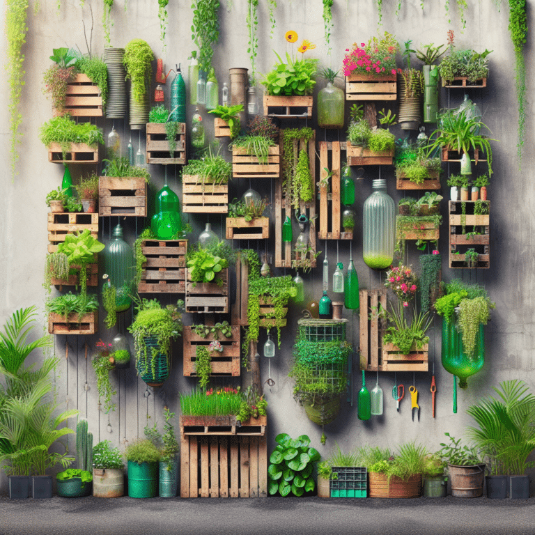 Upcycled Materials for Vertical Gardens